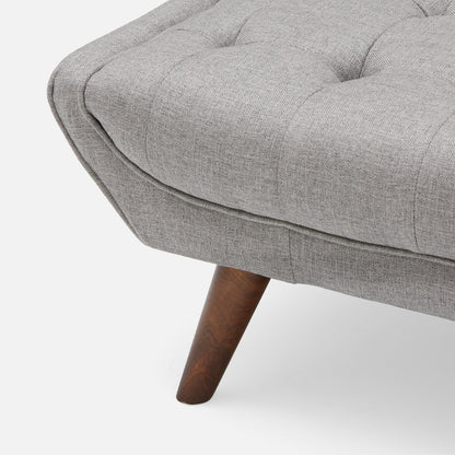 Modern Cotton Blend Fabric Sofa Bed with Wood Legs